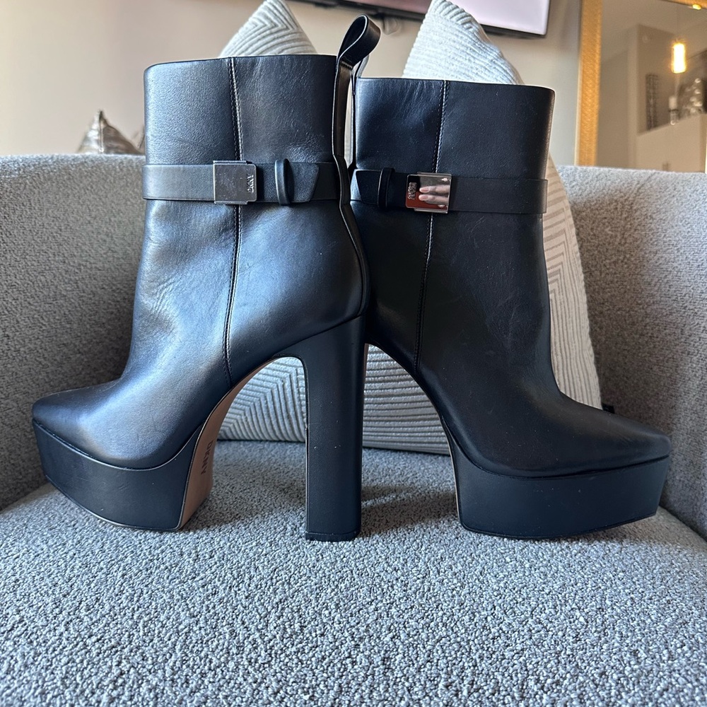 NEW!!! DKNY Alisa Strap Zip Platform Bootie